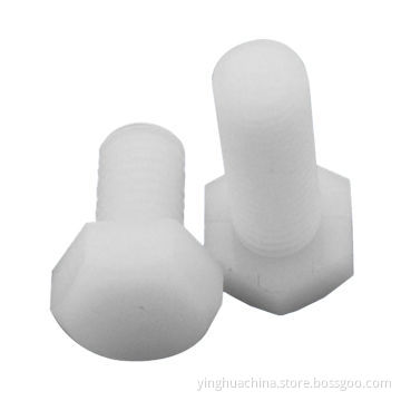 Nylon hexagon bolt screws in natural color 94v-2, fireproofing grade G207